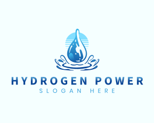 Hydrogen - Aqua Water Drop logo design