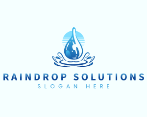 Aqua Water Drop logo design