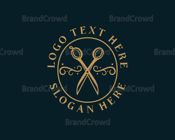 Luxury Scissors Dressmaking Logo