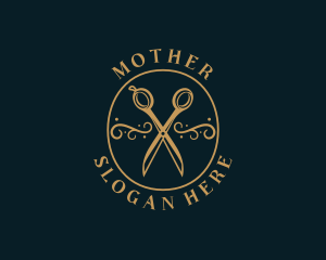 Luxury Scissors Dressmaking Logo