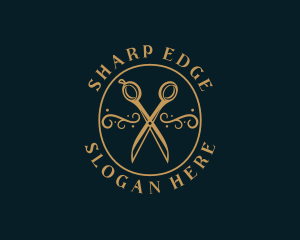 Luxury Scissors Dressmaking logo design