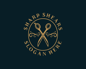 Luxury Scissors Dressmaking logo design