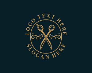 Luxury Scissors Dressmaking Logo