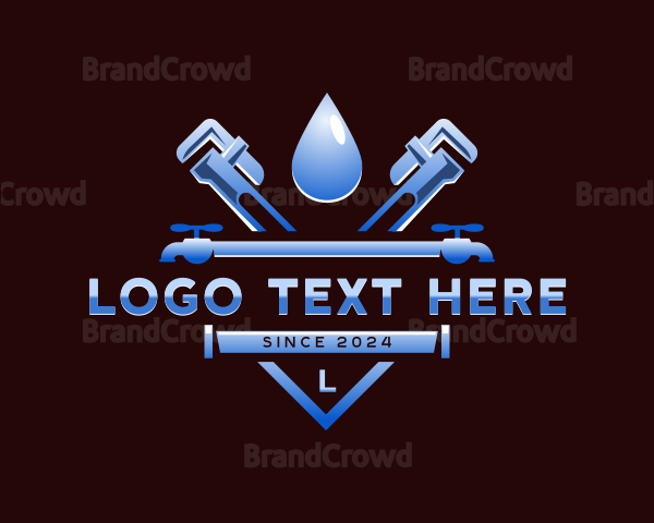 Plumbing Wrench Repair Logo