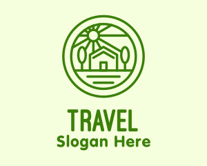 Eco Landscape Travel Villa logo design