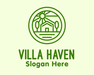 Villa - Eco Landscape Travel Villa logo design