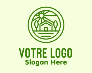Eco Landscape Travel Villa logo design