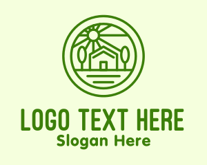 Land Developer - Eco Landscape Travel Villa logo design