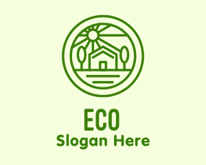 Eco Landscape Travel Villa logo design