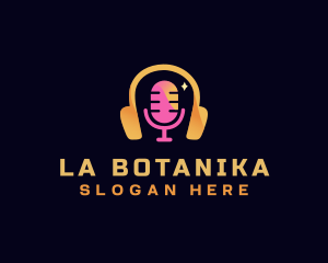 Podcast Streaming Microphone Logo
