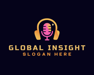 Studio - Podcast Streaming Microphone logo design