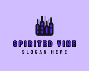 Alcohol - Wine Alcohol Cityscape logo design