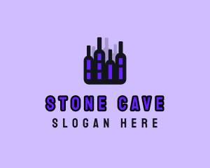 Cave - Wine Alcohol Cityscape logo design