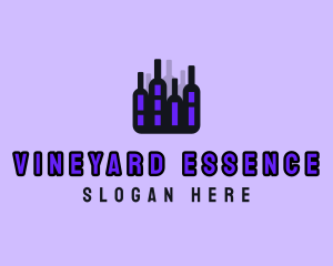 Wine Alcohol Cityscape logo design