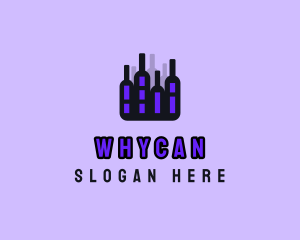 Night - Wine Alcohol Cityscape logo design