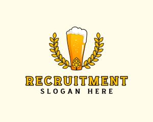 Alcohol - Wheat Wreath Beer logo design