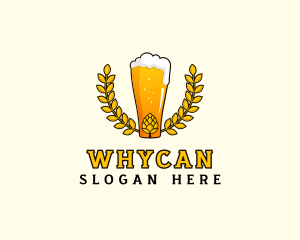 Beer Company - Wheat Wreath Beer logo design
