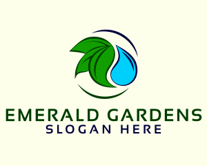 Organic Garden Leaves logo design