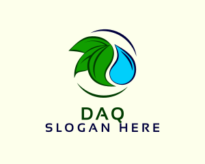 Water - Organic Garden Leaves logo design