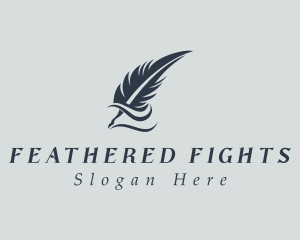 Writing Feather Quill logo design