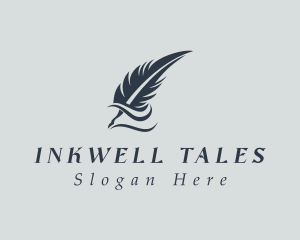 Novel - Writing Feather Quill logo design