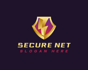 Cybersecurity - Lightning Shield Tech logo design