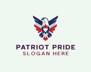 Stars And Stripes - Star Eagle Bird logo design