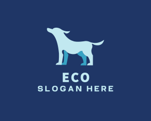 Hound - Blue Pet Dog logo design
