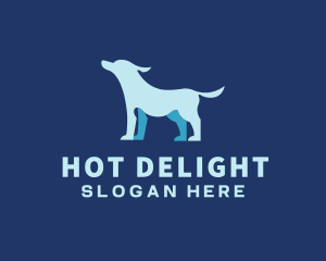 Blue Pet Dog logo design