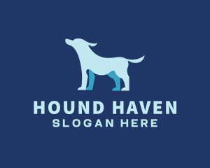 Blue Pet Dog logo design