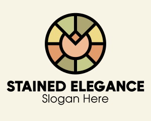 Stained Glass Tulip logo design