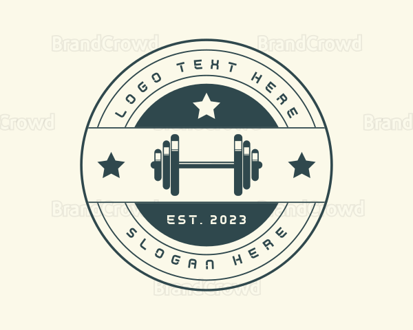 Gym Fitness Dumbbell Logo