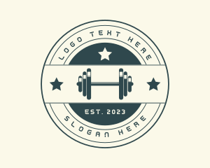 Trainer - Gym Fitness Dumbbell logo design