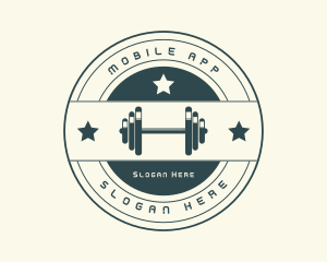 Gym Fitness Dumbbell Logo