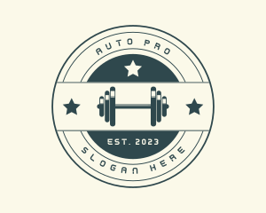 Equipment - Gym Fitness Dumbbell logo design