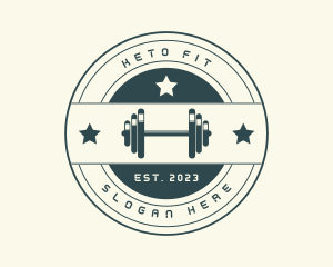 Gym Fitness Dumbbell logo design