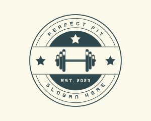 Gym Fitness Dumbbell logo design