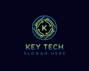 Cyber Tech Circuitry logo design