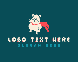 Superhero Pet Guinea Pig Logo