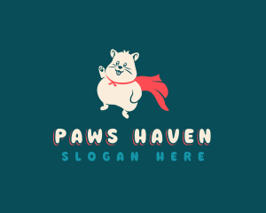 Superhero Pet Guinea Pig logo design