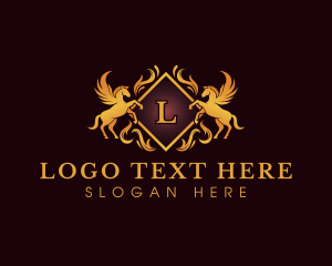 Golden - Pegasus Luxury Royalty logo design