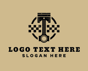 Black - Rustic Piston Tool logo design