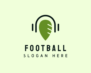 Recording Studio - Microphone Headphones Podcast logo design