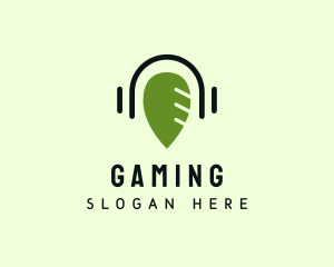 Podcast - Microphone Headphones Podcast logo design