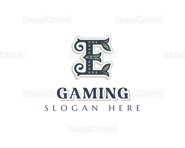 Leaf Boutique Letter E Logo