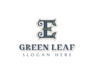 Leaf Boutique Letter E logo design