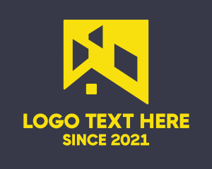 Yellow - House Property Construction logo design