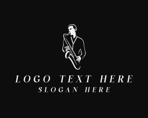Classical - Saxophone Jazz Musician logo design