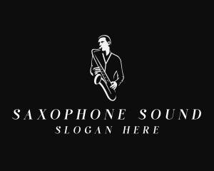 Saxophone - Saxophone Jazz Musician logo design