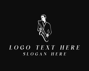 Musician - Saxophone Jazz Musician logo design